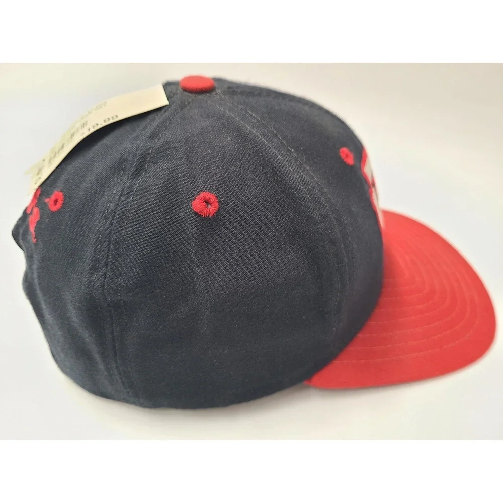Vintage Kansas City Chiefs New Era Low Profile‎ Snapback Hat Cap Wool Black Red